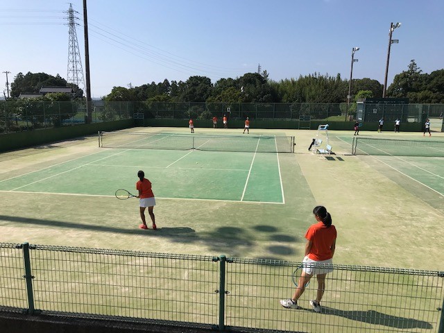 テニス部 練習試合 女子 城南静岡高等学校 中学校